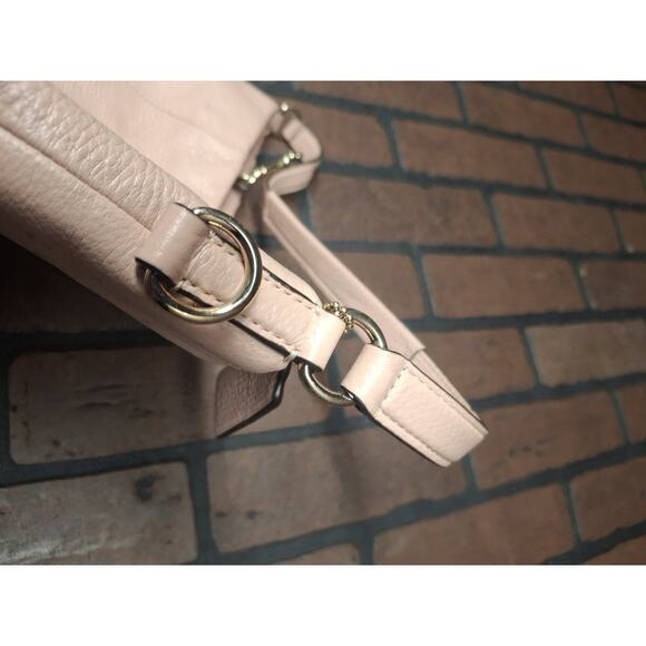 Coach Salmon Leather Side Zipped Shoulder Bag Flaws - Picture 2 of 7